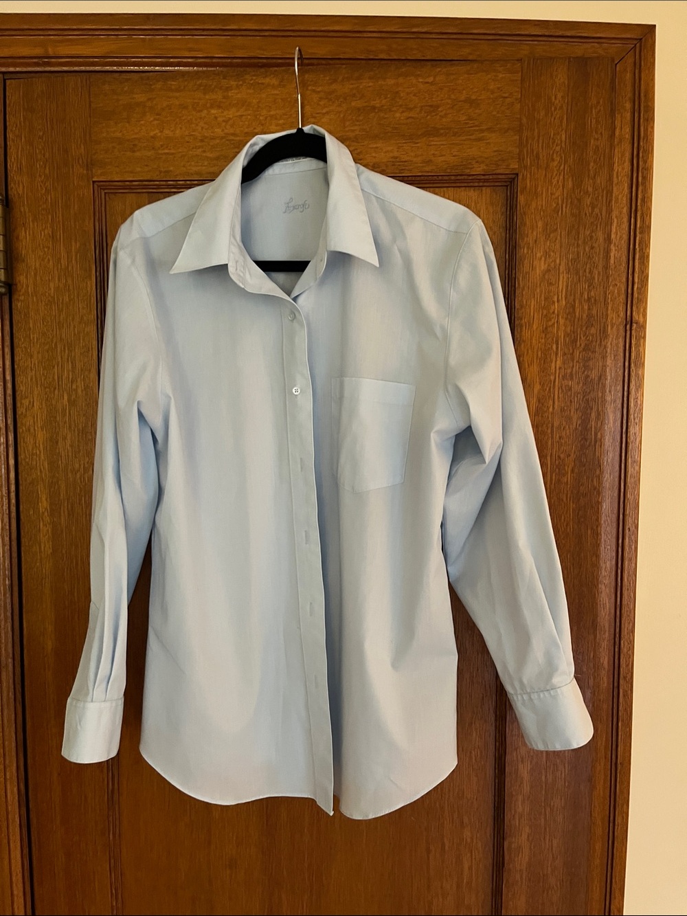 Foxcroft Light Blue Button-Front Women's Shirt
